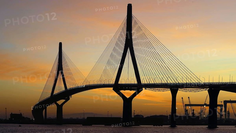 Europe, Spain, Cadiz, road bridge, Puente de la Constitucion de 1812, Cadiz, Spain