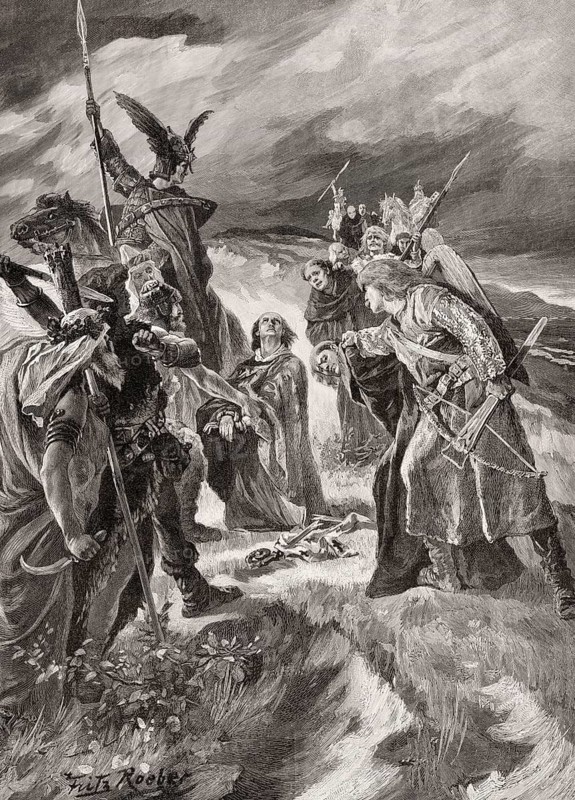 The execution of St. Adalbert by the pagan Prussians, on 23 April 997