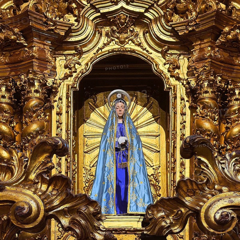 Lattice door in Rococo Talha Dourada in front of the Nossa Senhora da Soledad chapel by Francisco Pereira Campanhã, Rococo, São Francisco, Porto, Portugal