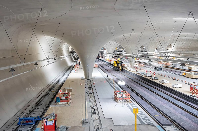 Stuttgart Station 21 Tunnel Construction site new main station platform in Stuttgart, Germany