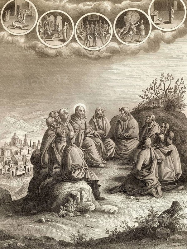 Sermon on the Mount, Anger should be restrained, Gospel of Matthew, 1853, digitally restored