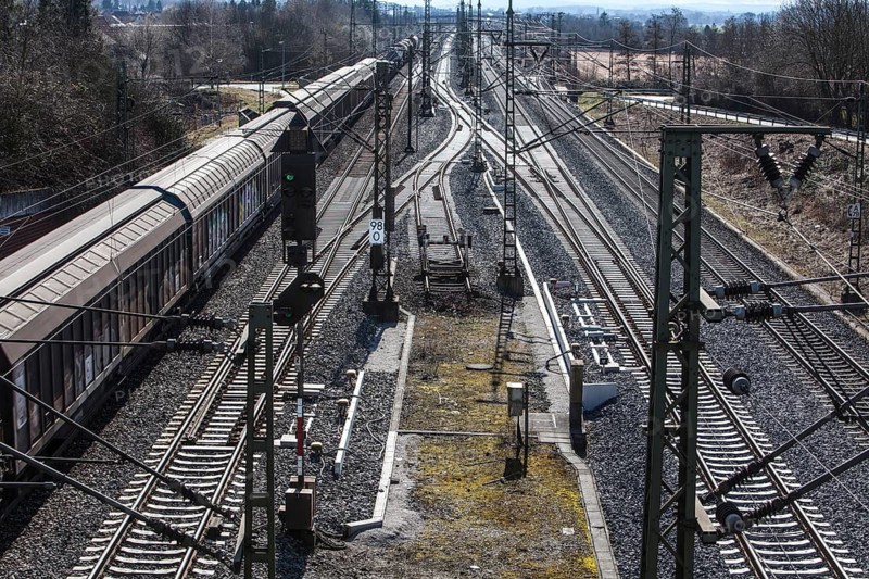 The Hanover–Würzburg high-speed railway, Nörten-Hardenberg, district of Northeim, Lower Saxony, Germany