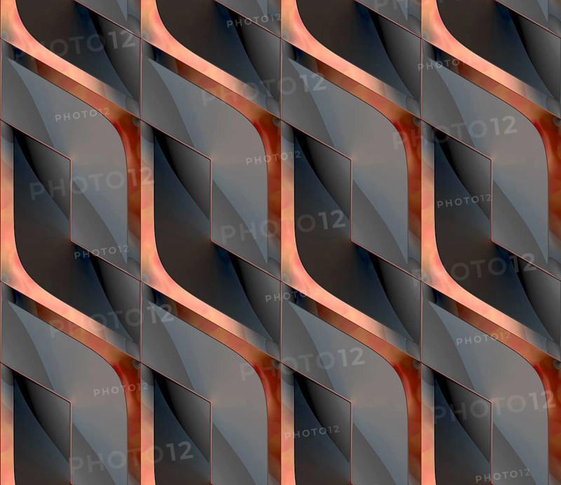Futuristic 3D Wallpaper of black and green angular shape. High quality seamless texture