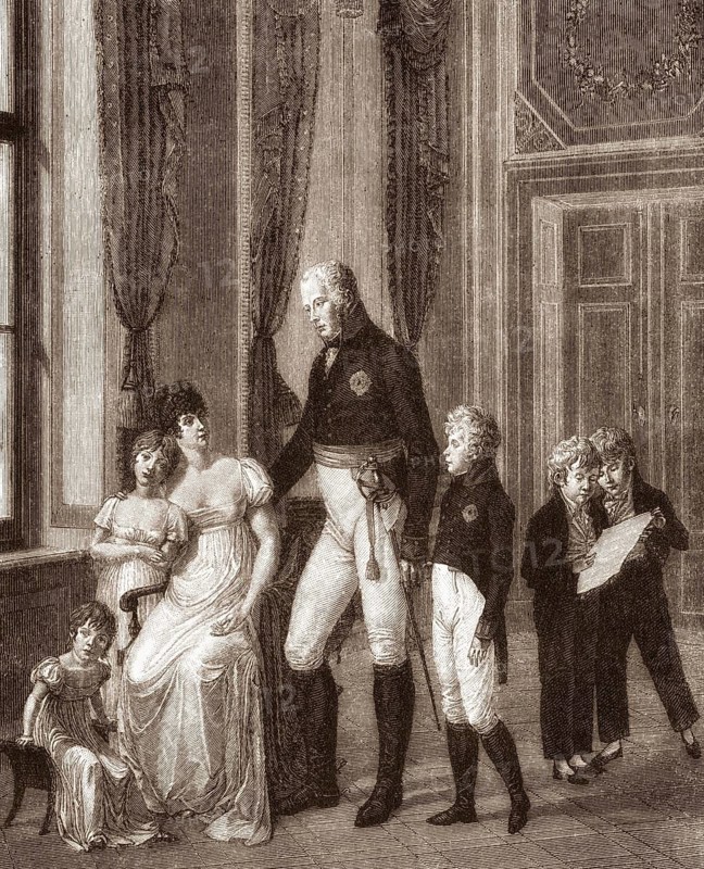 The royal couple with their children, Frederick William III, 1770-1840, king of Prussia and Louise of Mecklenburg-Strelitz, 1776-1810
