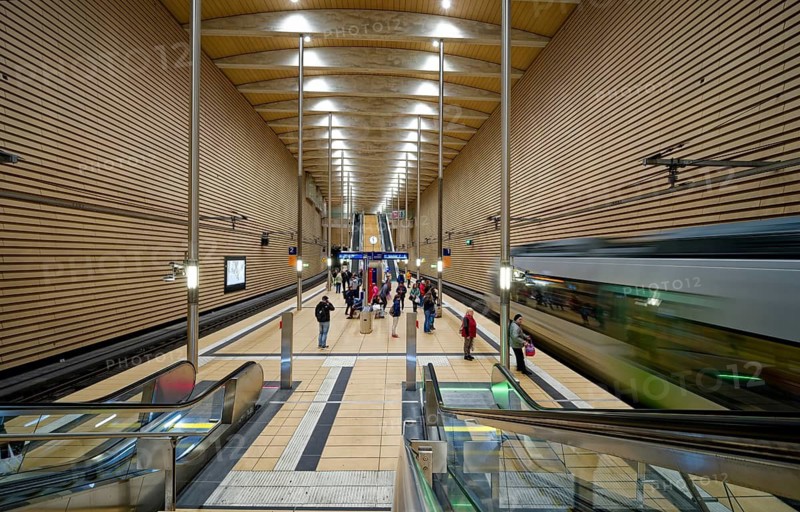 S-Bahn station, Markt stop, S-Bahn, marketplace, public transport, public transport, interior view, market square, Leipzig, Saxony, Germany