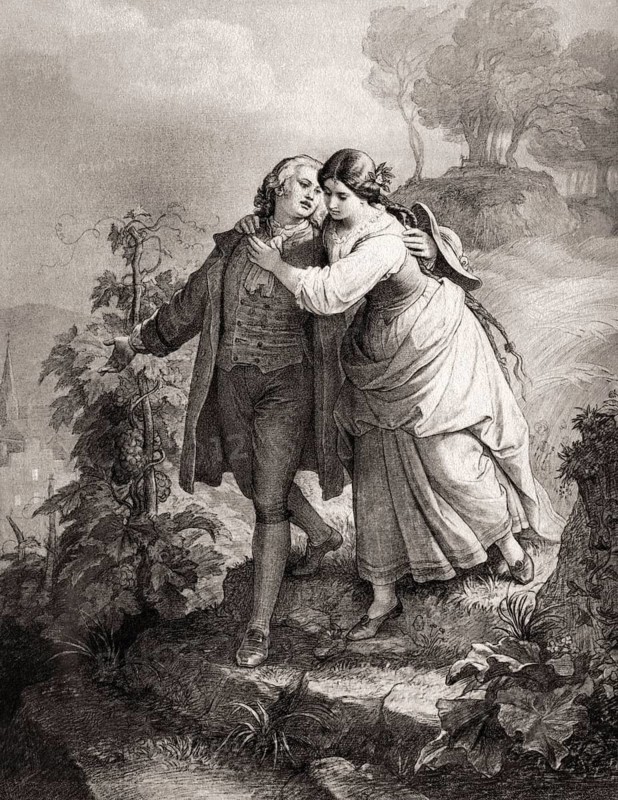 Hermann and Dorothea, an epic poem by Johann Wolfgang von Goethe, after Wilhelm von Kaulbach