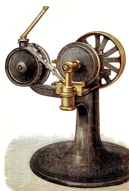 Historical illustration, 19th Century, machine for coin production