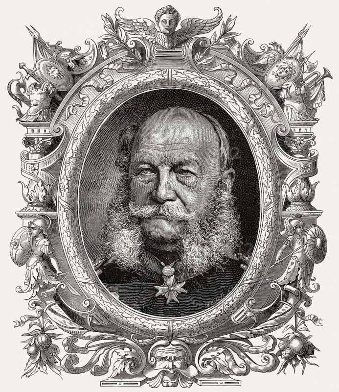 Wilhelm I or William I, 1797-1888, king of Prussia and first German emperor