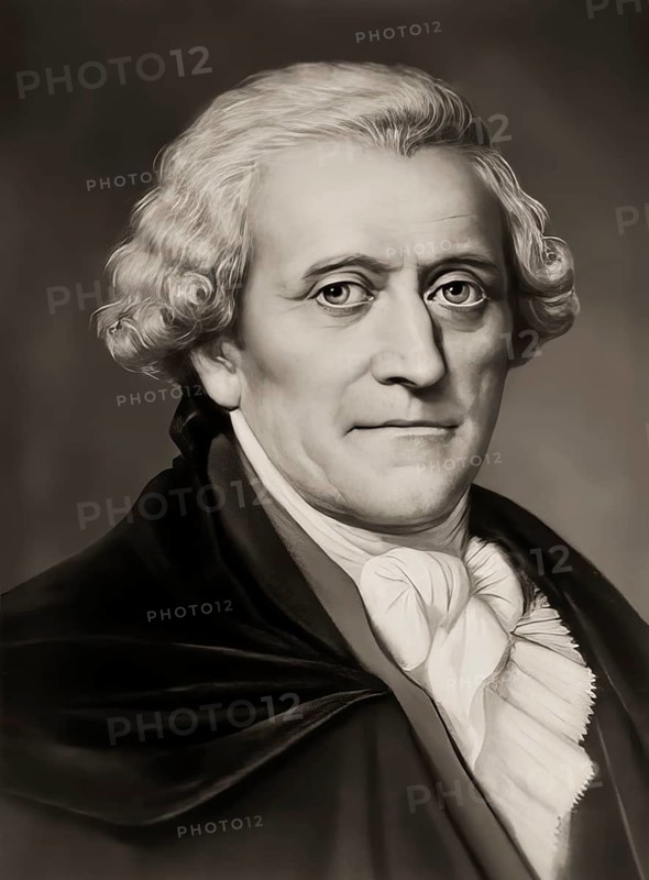 Portrait of Friedrich Gottlieb Klopstock, 1724, 1803, German poet, digitally edited