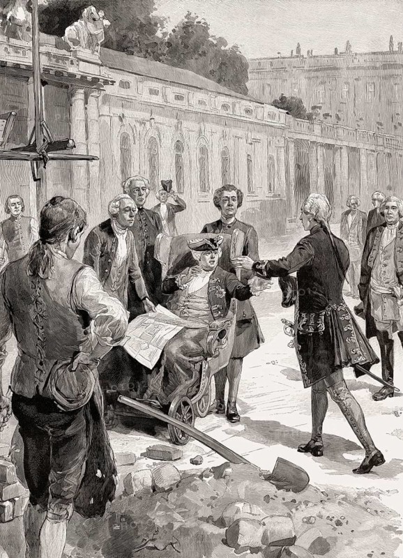 The reconciliation of Frederick II and father, Frederick William I, Sanssouci Palace, Potsdam, Germany, August 15, 1731