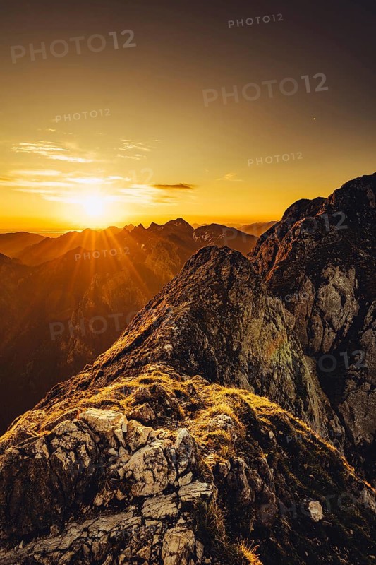 Sunrise hiking tour on the Säuling in the Allgäu in Bavaria, Germany