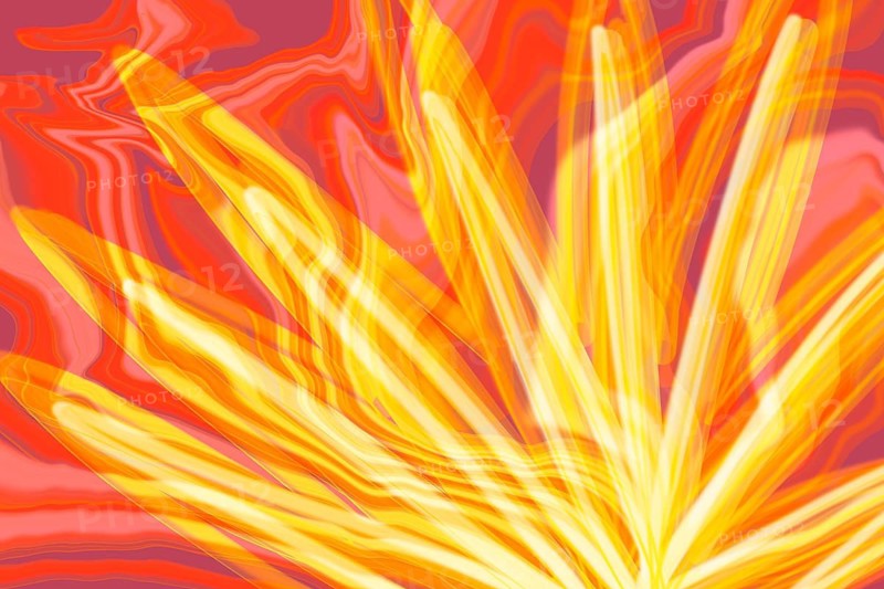 Vibrant abstract background featuring dynamic orange and red swirls with glowing yellow accents, ideal for vivid and artistic designs