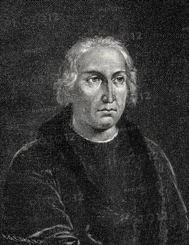 Portrait of Christopher Columbus, 1451, 1506, Italian navigator in the service of Spain