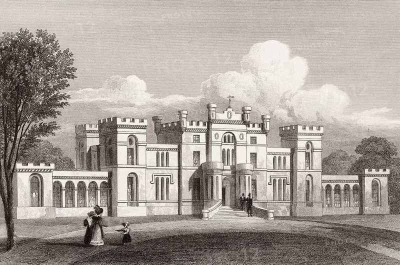 Rossie Castle, Craig, Angus, 19th century, from Modern Athens by Th. H. Shepherd
