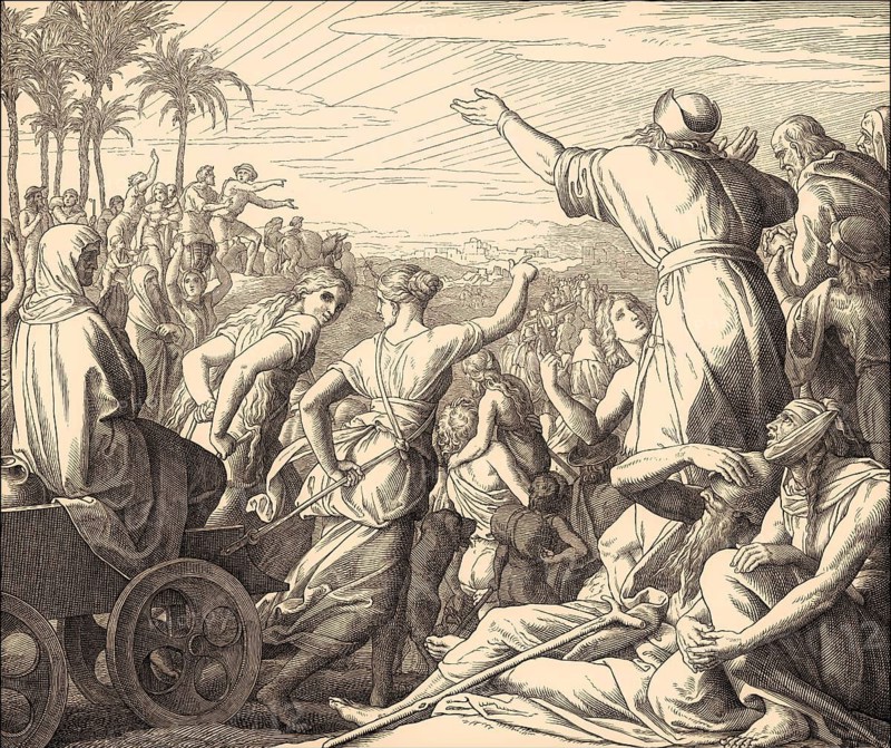 Jewish exiles returned to Jerusalem, Old Testament, by Julius Schnorr von Carolsfeld