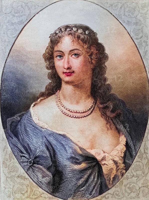 Claudine Alexandrine Guerin, Marquise de Tencin (born 27 April 1682 in Grenoble, died 4 December 1749 in Paris) was a well-known French salonniere in Paris during the Age of Enlightenment, Historical, digitally restored reproduction from a 19th century original, Record date not stated