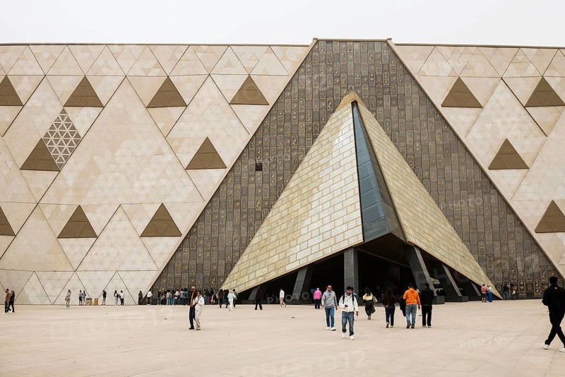 Façade, Grand Egyptian Museum, GEM, Giza, Cairo, Egypt