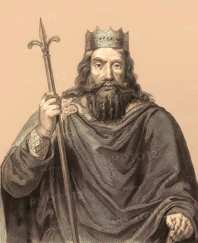 Clovis, Chlodovechus, Chlodwig I., Chlodowech, 466-511, King of the Franks of the Merovingian dynasty, digitally edited