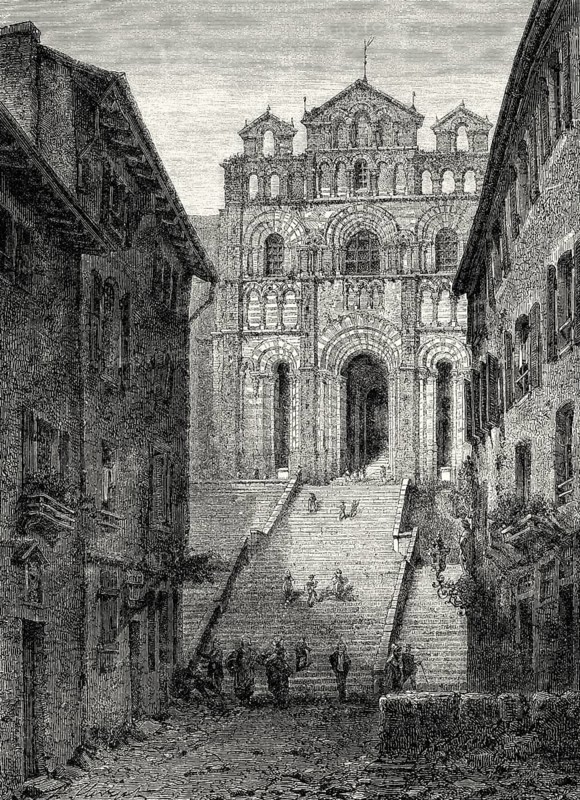 Cathédrale Notre-Dame du Puy, Le Puy Cathedral, Le Puy-en-Velay, Auvergne, France