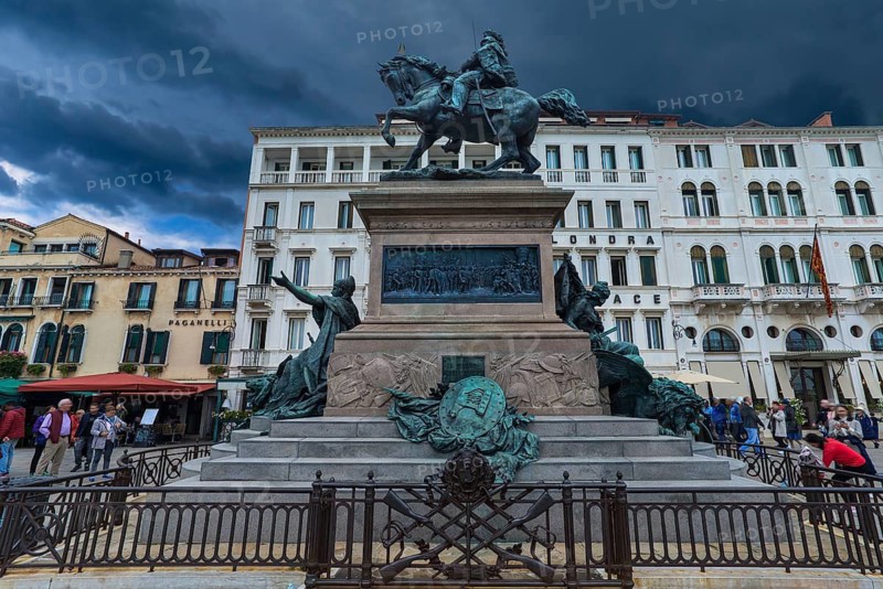 Statue of Victor Emmanuel II, 1820-1878, Venice, Veneto, Italy