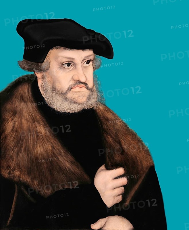 Frederick III or Frederick the Wise, 1463 - 1525, Prince-elector of Saxony, digitally edited after a painting by Lucas Cranach the Elder, Friedrich III. oder Friedrich der Weise, 1463 - 1525, Kurfürst von Sachsen