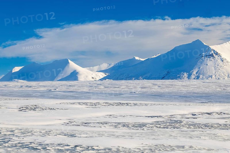 Glacier, mountain range, snow, Vatnajökull, winter, Iceland, Scandinavia