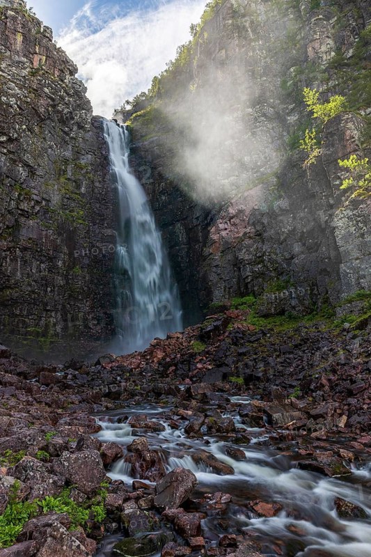 Njupeskär Waterfall, Fulufjället National Park, Dalarnas län, Sweden