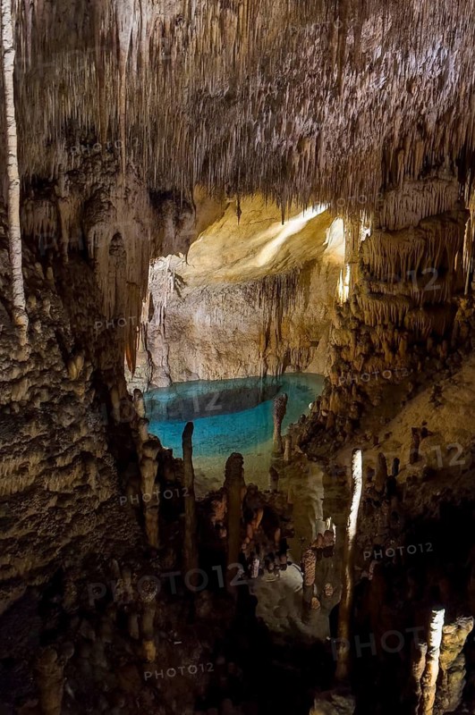 Caves of Drach, Coves del Drac, Porto Christo, Majorca, Balearic Islands, Spain, Mediterranean Sea
