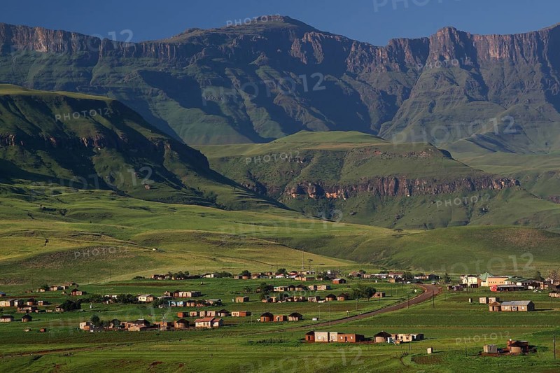 South Africa, Africa, view of the Drakensberg Mountains, Drakensberg Mountains