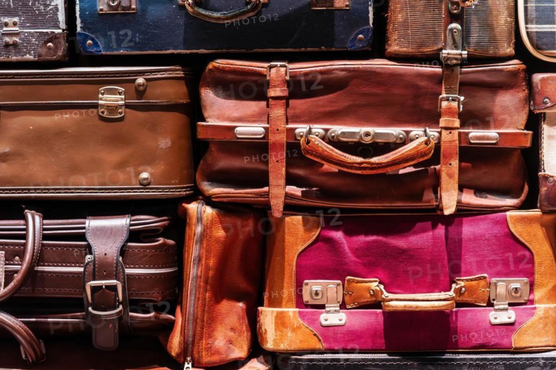 A pile of old suitcases, Barcelona, Spain