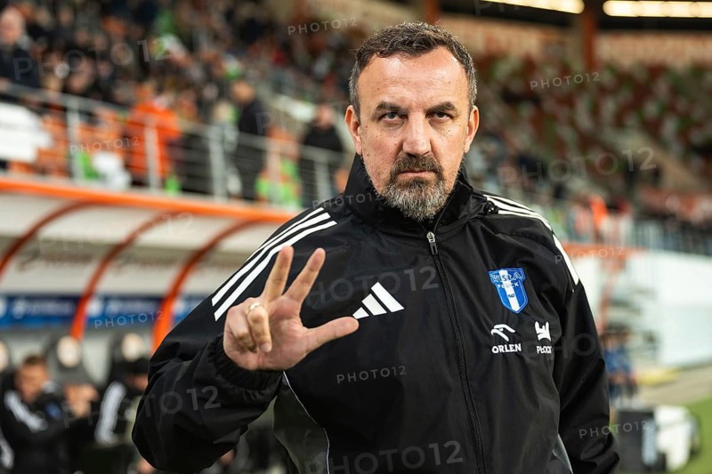 LUBIN, POLAND - MARCH 2, 2026: Football match between KGHM Zaglebie Lubin vs - Wisla Plock. Head coach of Wisla Mariusz Misiura