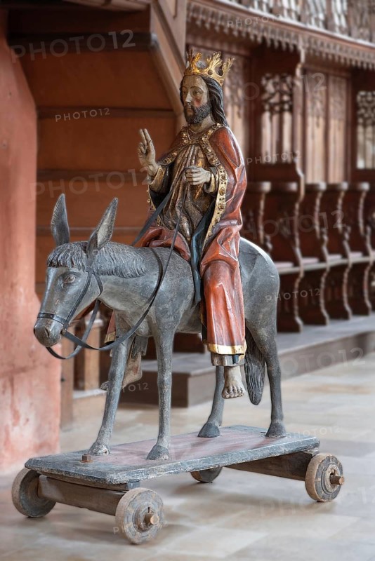 Palmesel created around 1470, St Mary's Church, Kalbensteinberg, Middle Franconia, Bavaria, Germany