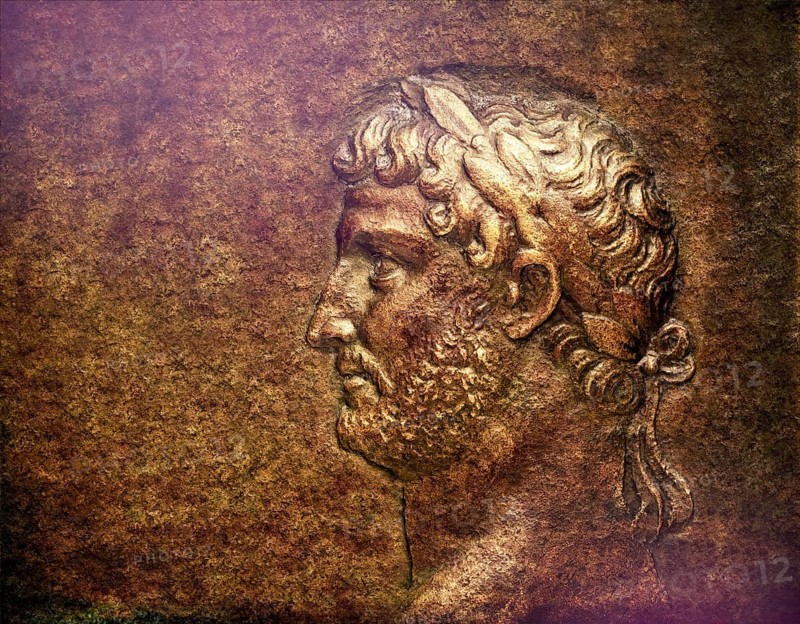 Hadrian or Publius Aelius Hadrianus Augustus, 76 - 138, Roman emperor, digitally edited