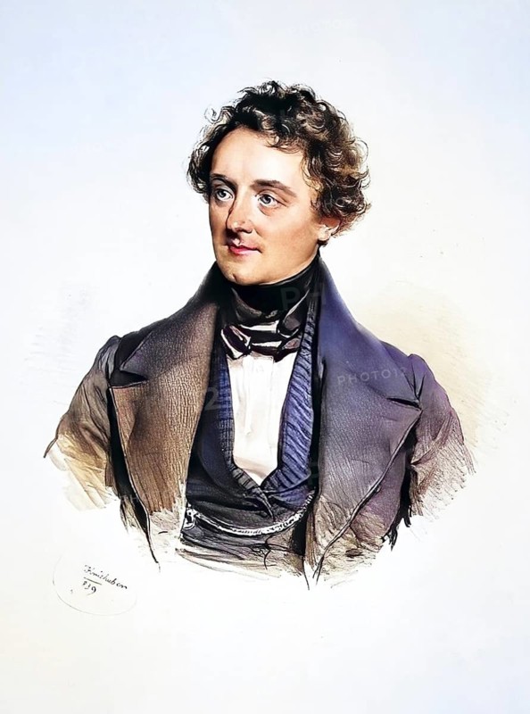 Johann Nepomuk Eduard Ambrosius Nestroy (born 7 December 1801 in Vienna, died 25 May 1862 in Graz) was an Austrian playwright, actor and opera singer, Historical, digitally restored reproduction from a 19th century original, Record date not stated
