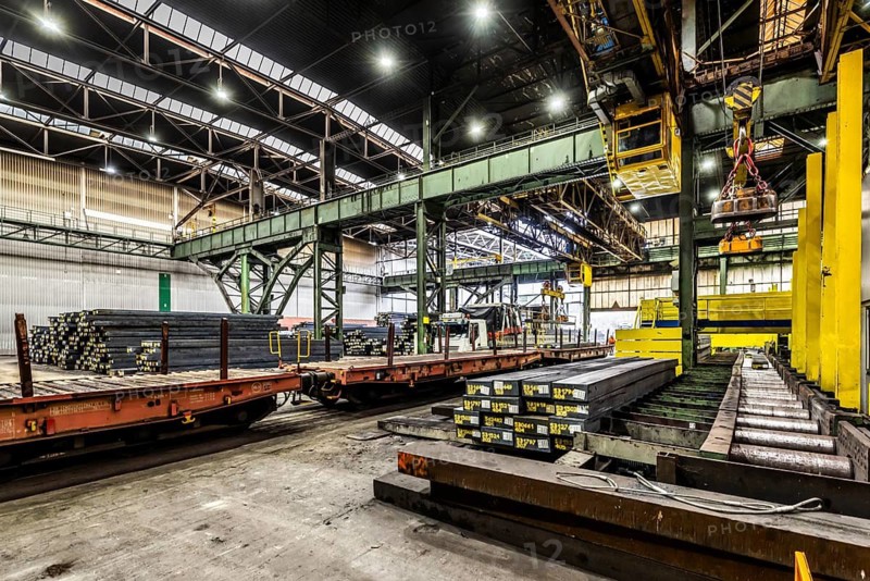 Thyssenkrupp Warmwalzwerk, Brammenlager, Hohenlimburg, Hagen, North Rhine-Westphalia, Germany