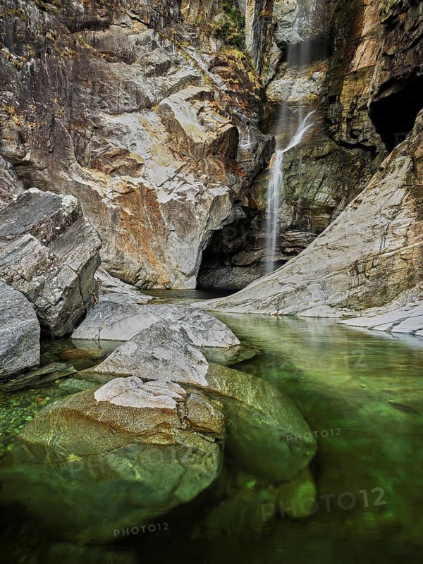 Cascata del Salto waterfall, Maggia, Maggia Valley, Canton Ticino, Switzerland