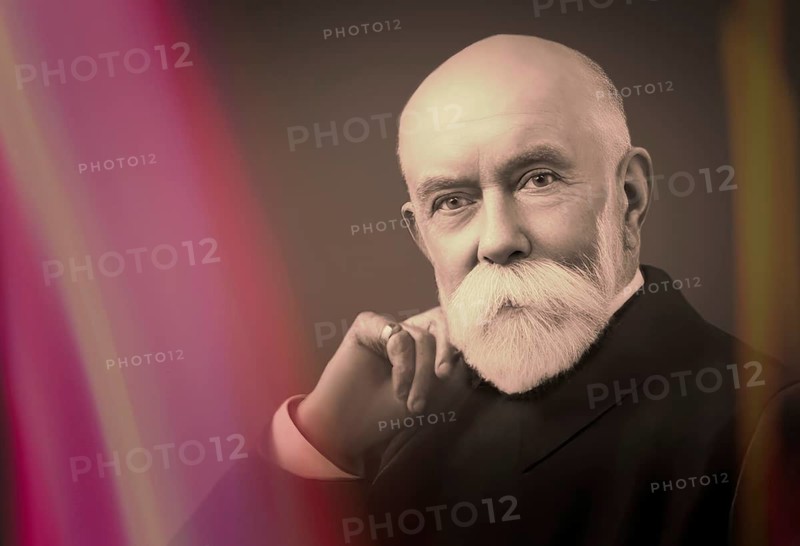 A portrait of Thomas Burberry, 1835 – 1926, an English fashion designer and the founder of the Burberry fashion house