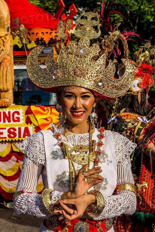 Straßenparade beim internationalen Karneval auf den Seychellen in Victoria, Mahe, Republik Seychellen, Indischer Ozean