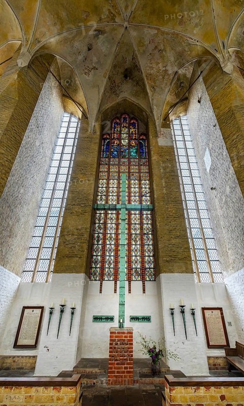 Interior photo, St Mary's Church in the old town of Stralsund, Mecklenburg-Western Pomerania, Germany