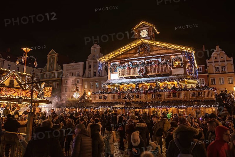 WROCLAW, POLAND - DECEMBER 09, 2018: Christmas fair in the market square of Wroclaw