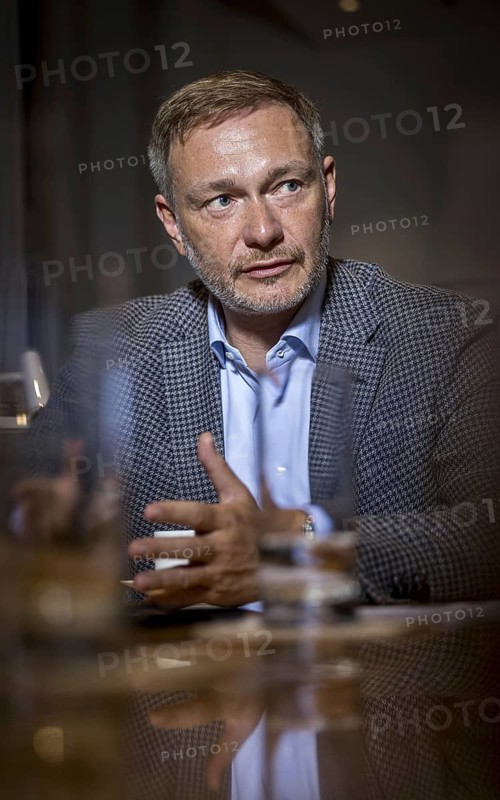 Christian Lindner (FDP), Federal Minister of Finance, recorded during an interview in his office at the Federal Ministry of Finance