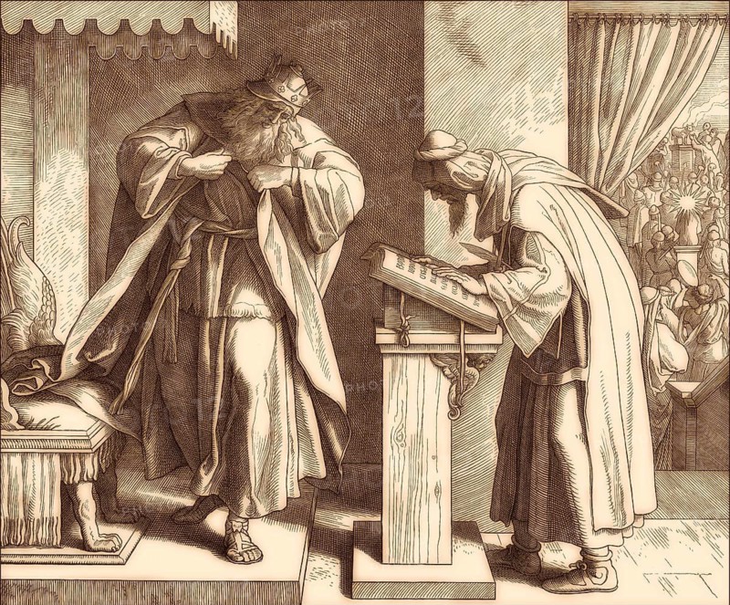 Josiah hearing the book of the law, Old Testament, by Julius Schnorr von Carolsfeld