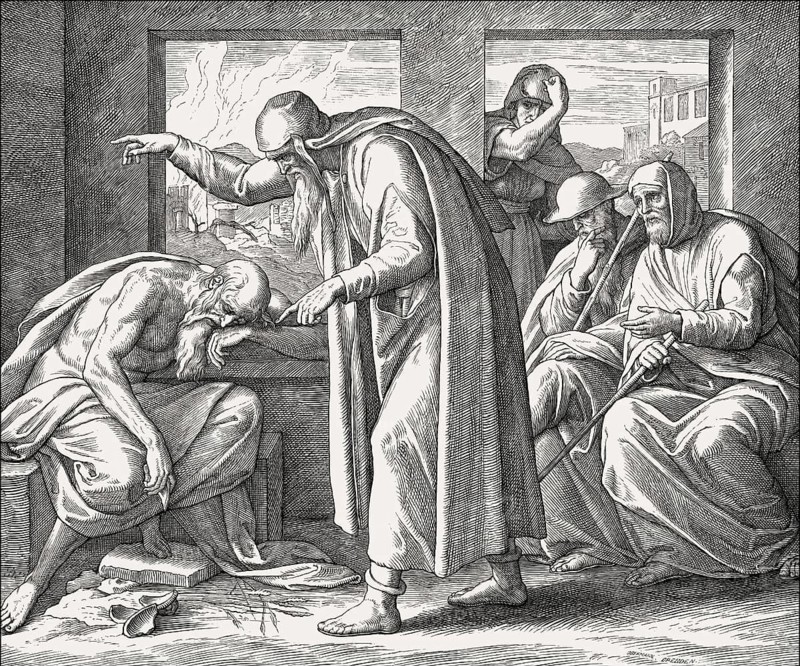 Job's Affliction, Old Testament, by Julius Schnorr von Carolsfeld