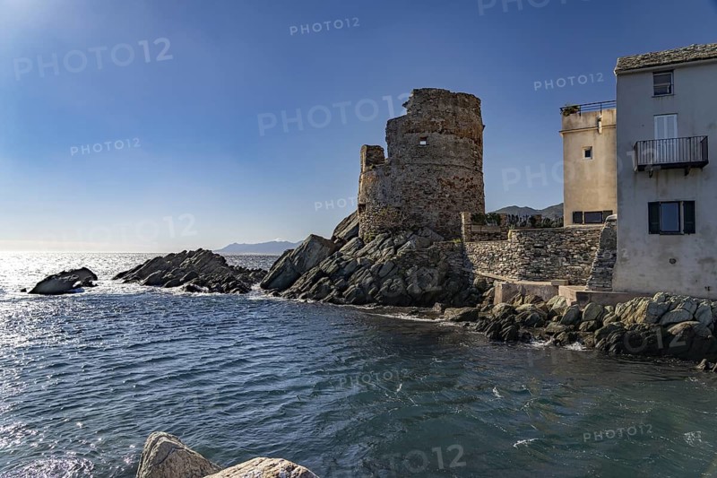 The Genoese Tower of Erbalunga, Brando, Cap Corse, Corsica, France