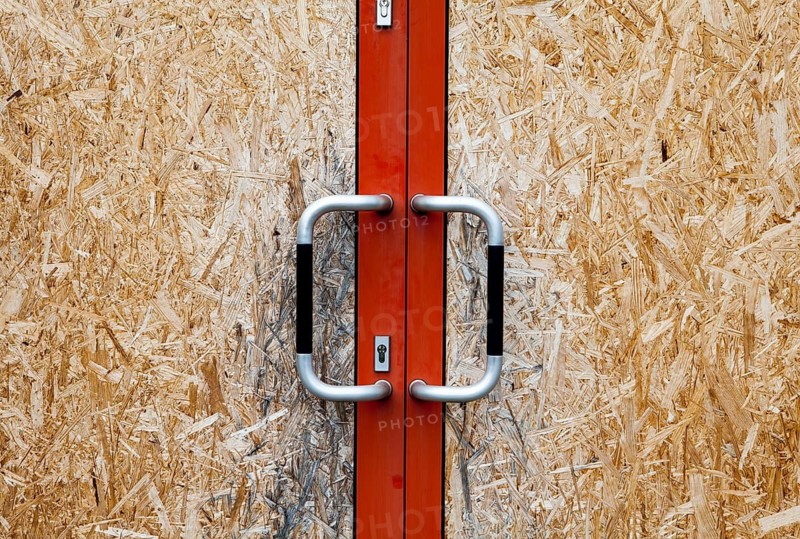 Front door secured with a chipboard, Germany