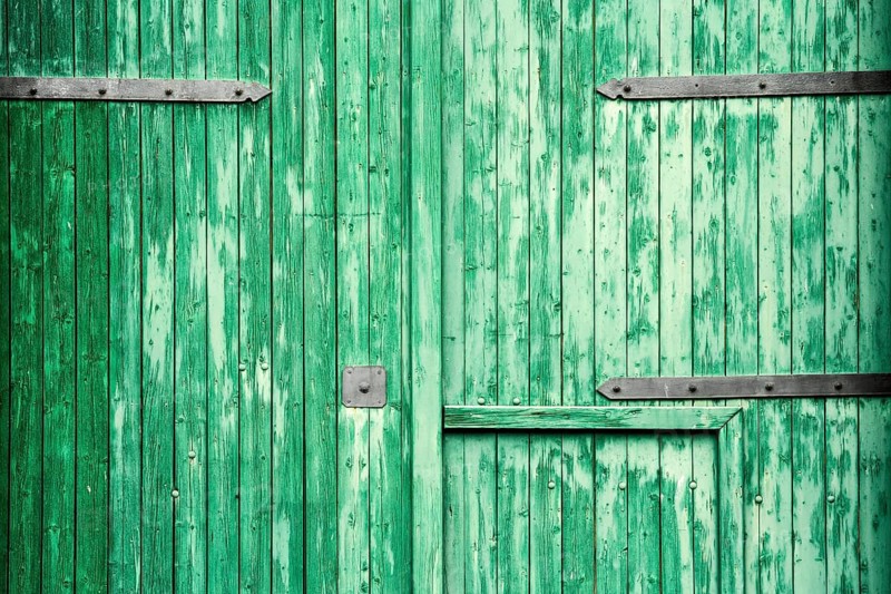 Old wooden door