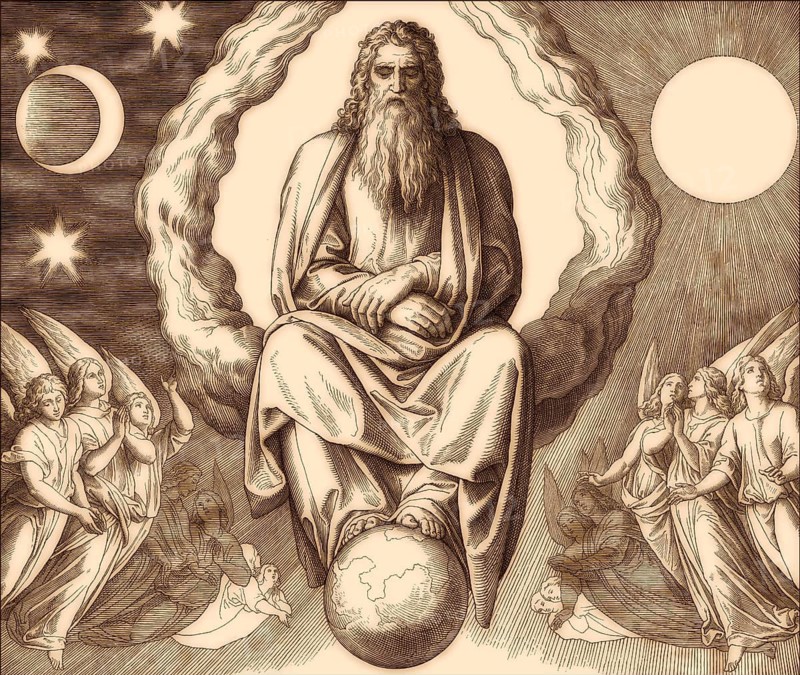 Seventh day, God rests, by Julius Schnorr von Carolsfeld, 1860
