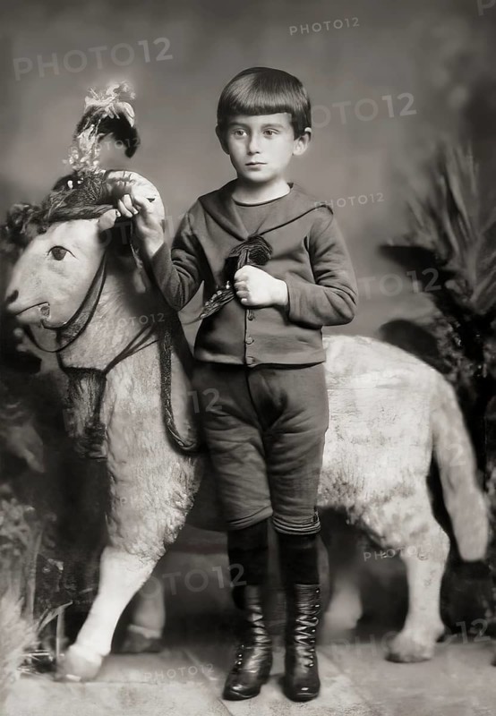 Portrait of Franz Kafka as a child, 5 years old, German-speaking Bohemian novelist, digitally edited according to a photograph