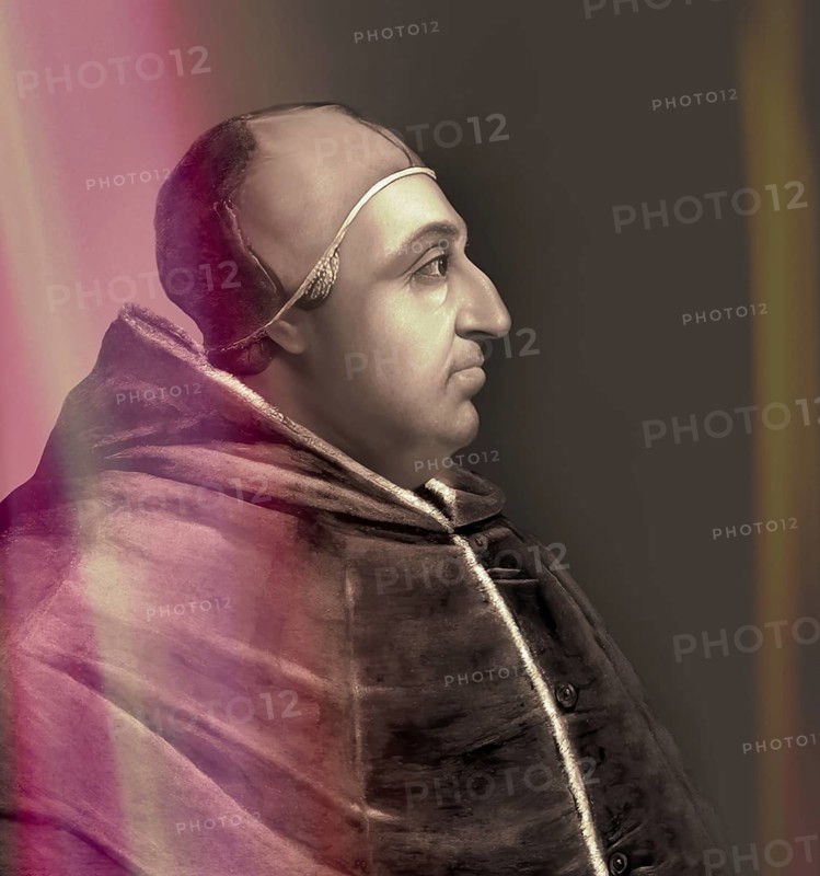 Pope Alexander VI, Alessandro VI, Alexandre VI, Alejandro VI, born Roderic Llançol i de Borja, c.?1431 – 1503, ruler of the Papal States from 1492 until his death in 1503, digitally edited after a painting by Cristofano dell'Altissimo