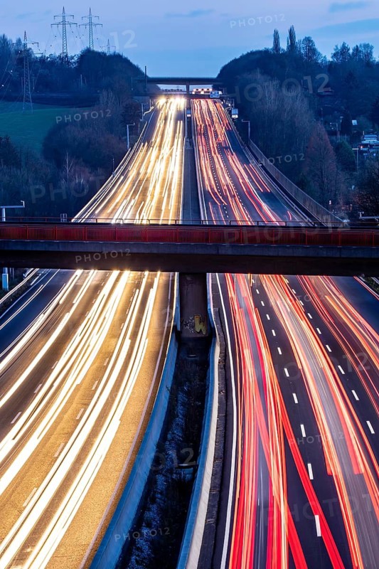 Motorway A3 between Düsseldorf and Leverkusen, near Erkrath, freeing of the hard shoulder during heavy traffic, camera monitoring